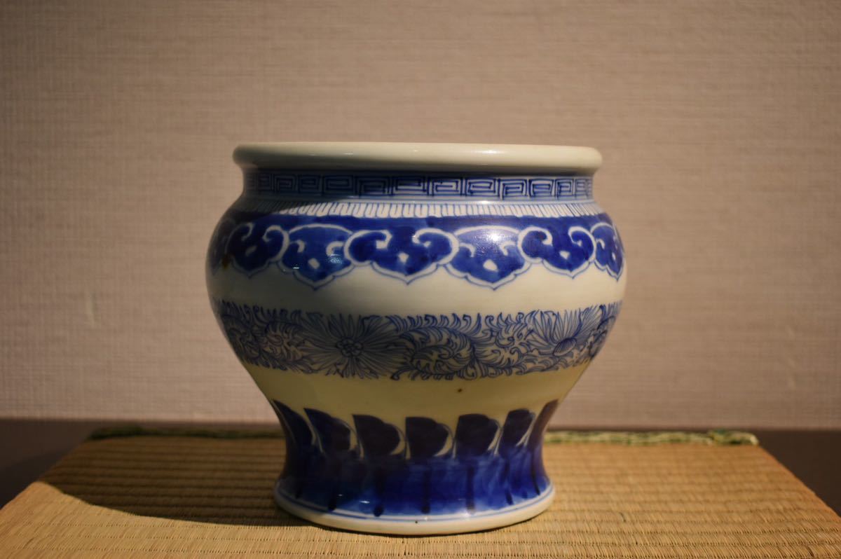 GE】R1458◇伊万里大コレクター放出品◇時代 伊万里染付花瓶 /日本美術