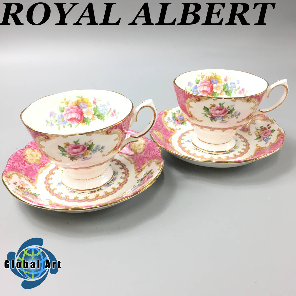  C01508 保管品 ROYAL ALBERT ロイヤルアルバート/金彩/カップ&ソーサー/レディカーライル/2客/まとめて/計2点セット(ロイヤルアルバート)｜売買されたオークション情報、yahooの商品情報をアー ロイヤルアルバート