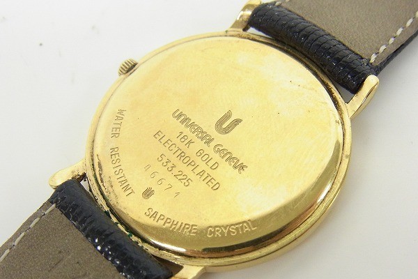 ジャンク UNIVERSAL ほふ GENEVE クォーツ腕時計 A3050