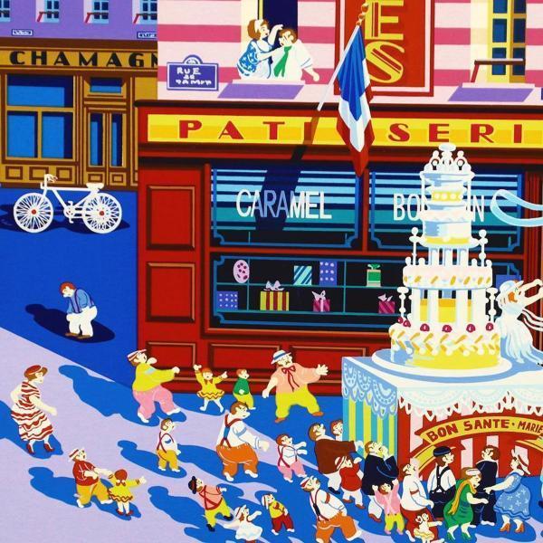 真作】【WISH】ヒロ・ヤマガタ「ウェディングケーキ」シルクスクリーン 