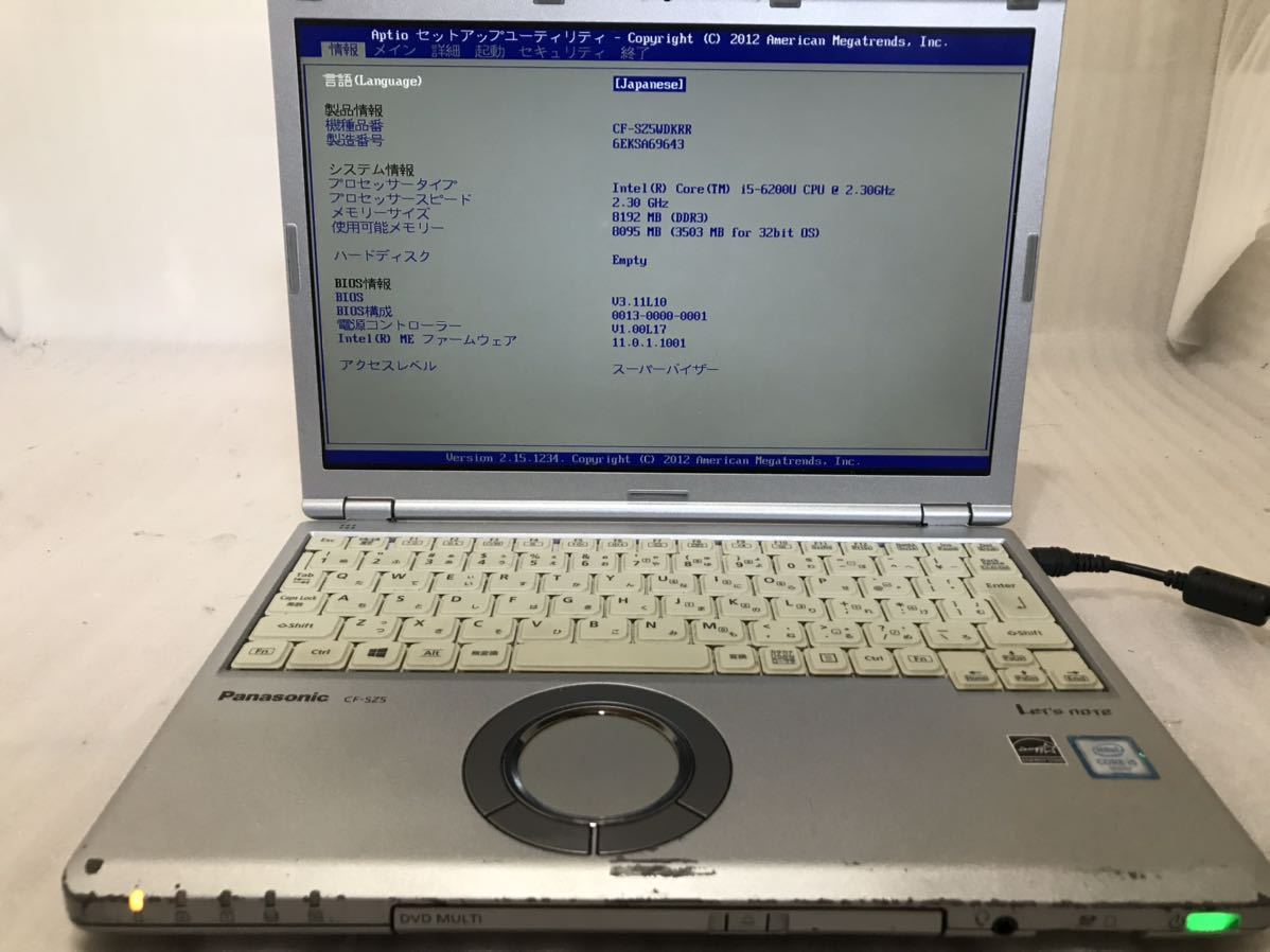 note ジャンク Panasonic Core Let's Intel ジャンク⁄ i5-8350U CF