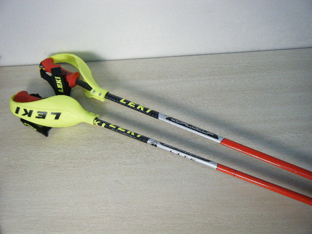 Aわ90◆LEKI AIRFOIL WORLDCUP LITE レキ スキーストック 110cm-44" SHAFT 6.5 H.T.S パンチガード付