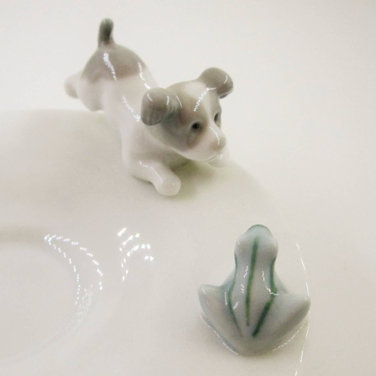 美品】リヤドロ LLADRO No.6042 ドッグ＆フロッグ カップ＆ソーサー 