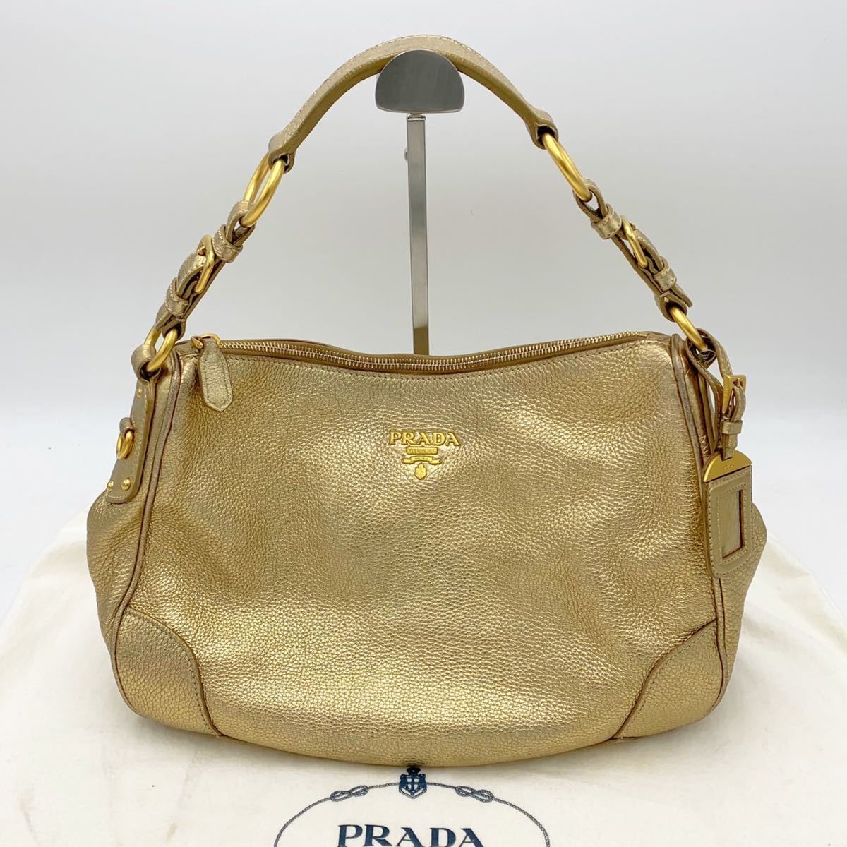 プラダ ショルダーバッグ BR3871 ゴールド PRADA プラチノ PRATINO 