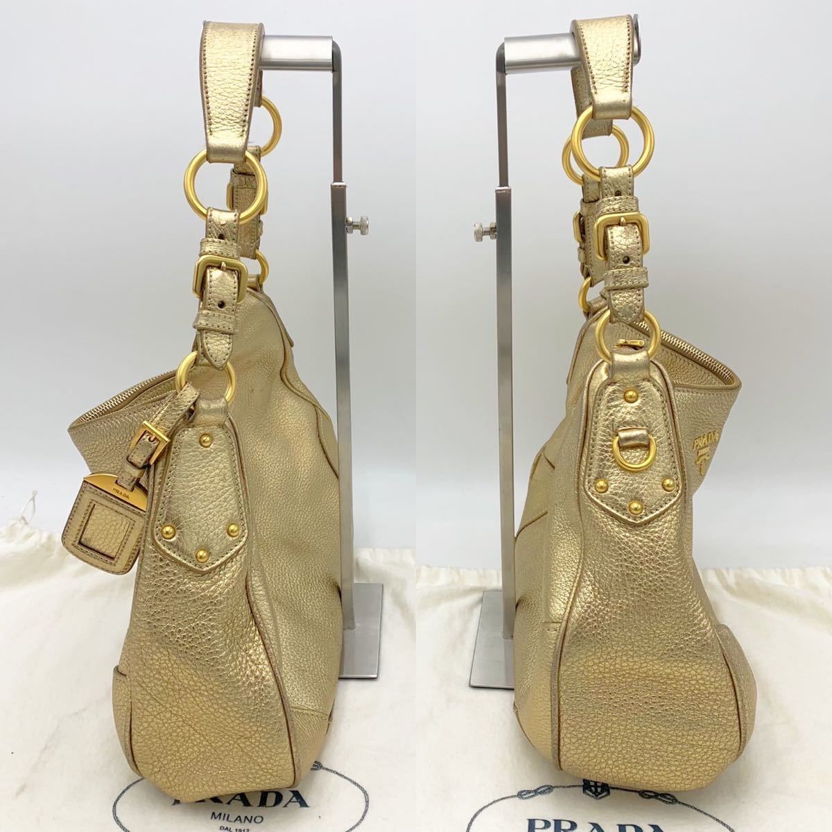 プラダ ショルダーバッグ BR3871 ゴールド PRADA プラチノ PRATINO 