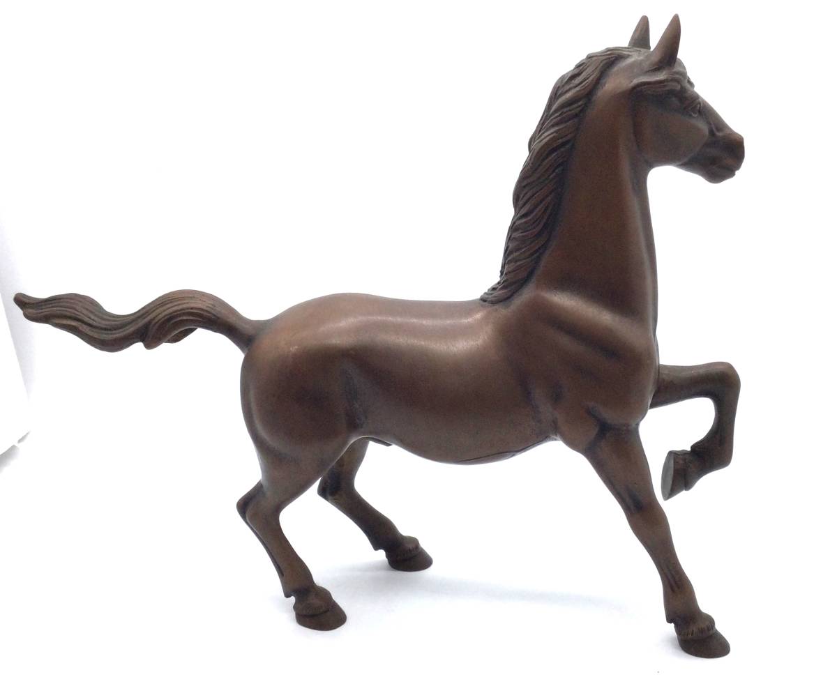 置物 勇馬 2個まとめ ブロンズ像 銅像 彫刻 縁起物 銅 オブジェ 馬