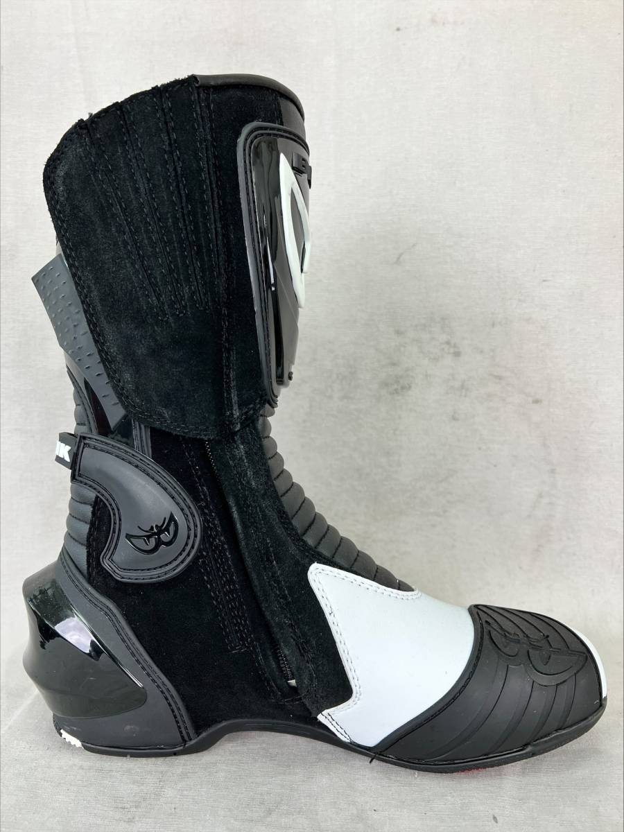 新品未使用 BERIK ベリック レーシングブーツ BLACK/WHITE EU44 【28cm 