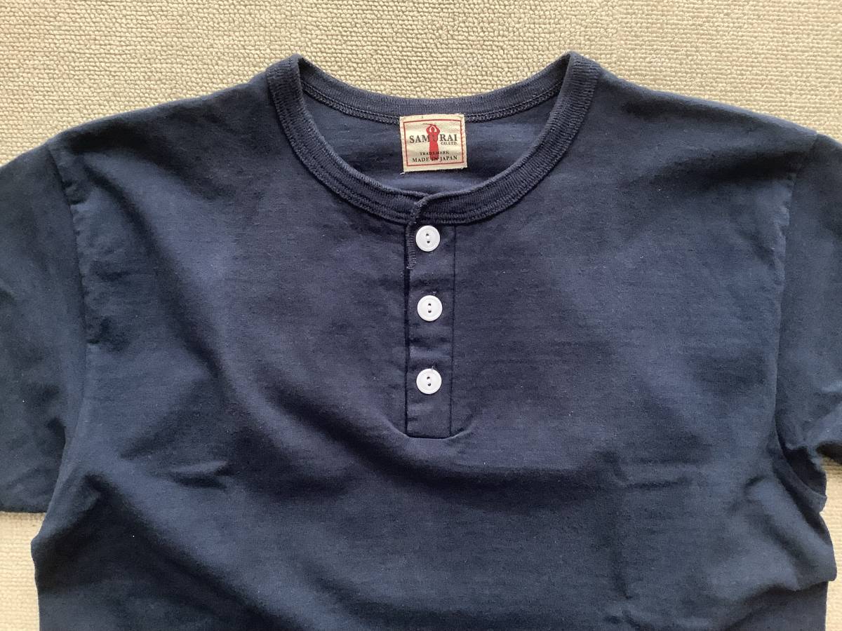 美品 SAMURAIJEANS サムライジーンズ ヘンリーネック 半袖 Tシャツ M 