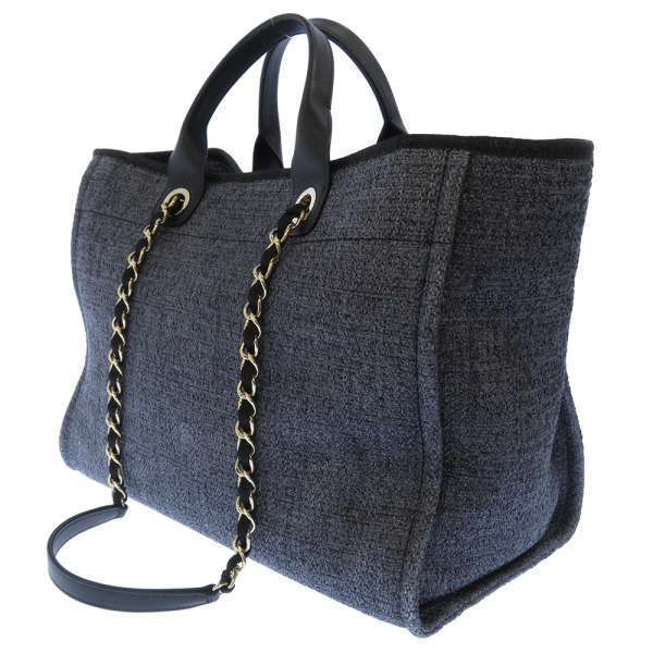 シャネル トートバッグ ドーヴィルラインGM ココマーク ラフィア キャンバス レザー A66941 CHANEL バッグ 【送料無料】 シャネル CHANEL トートバッグ キャンバス チェーントートバッグ クルーズ新作