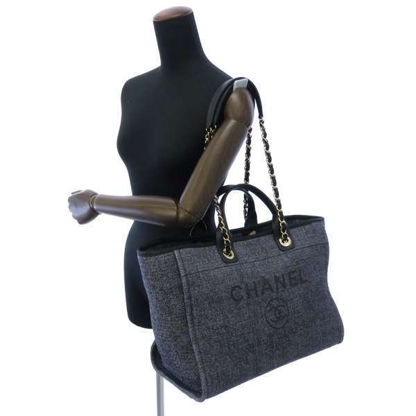 シャネル トートバッグ ドーヴィルラインGM ココマーク ラフィア キャンバス レザー A66941 CHANEL バッグ 【送料無料】 シャネル CHANEL トートバッグ キャンバス チェーントートバッグ クルーズ新作