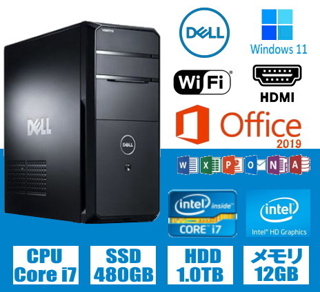 Dell Vostro 16GB Laptop 最新Win11 0 | SSD＋HDD i7-9700 DELL