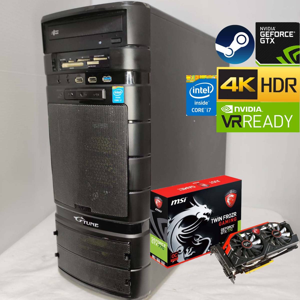☆最高峰☆ ゲーミングPC I7 4770/16GB/GTX770/新品SSD240GB/HDD500GB 