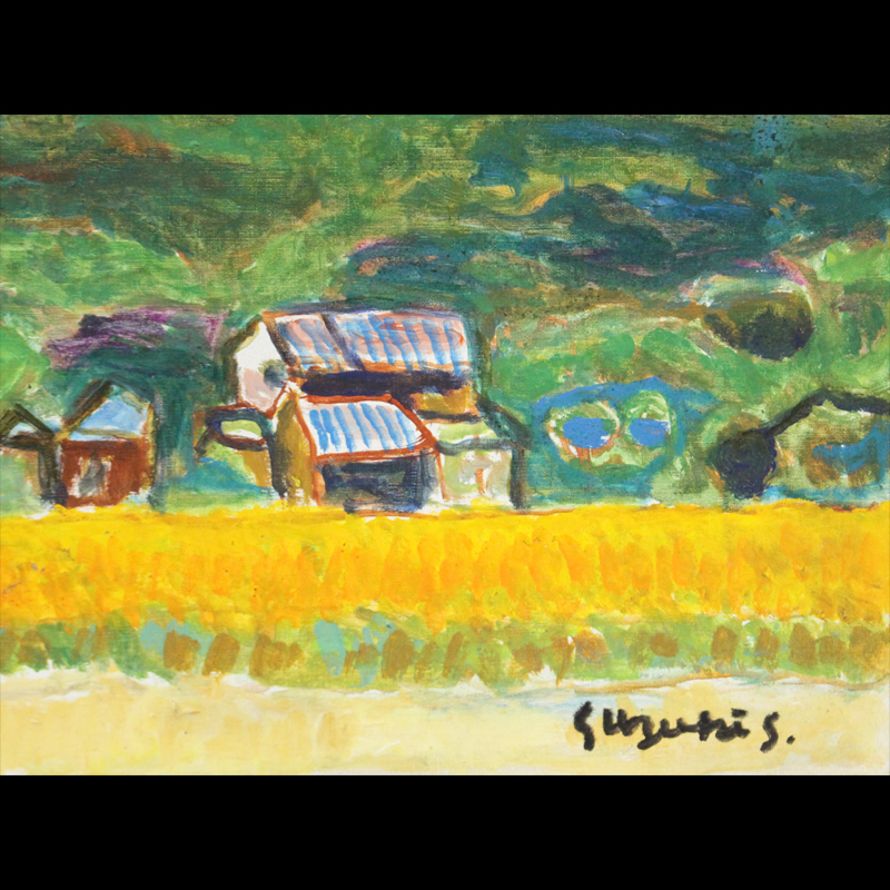 TAKIYA】巨匠 鈴木信太郎 『爽秋』 キャンバス油彩 6号 鑑定書有