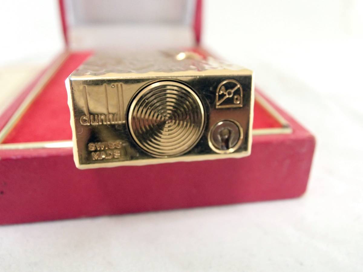 dunhill ダンヒル 手彫模様 上蓋鏡面 ゴールド[d180] dunhill ダンヒル 