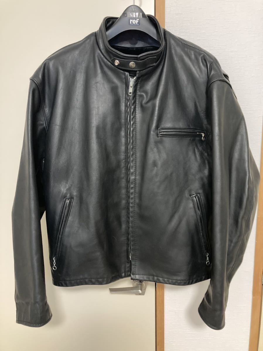Schott ショット レザーシングルライダース 641 ボア付き 希少サイズ50