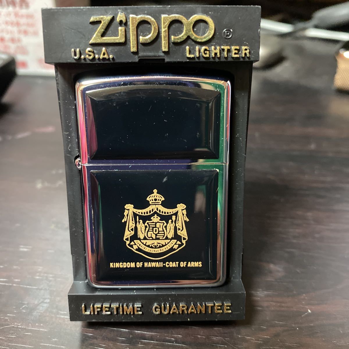未使用 ZIPPO 1992年 KINGDOM OF HAWAII-COAT OF ARMS 90年代 ハワイ 