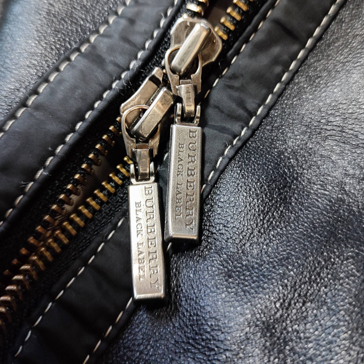 限定品 希少L】BURBERRY BLACK LABEL 高級ラムレザー×コーデュロイ