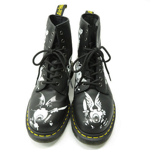 【即決】DR.MARTENS ドクターマーチン ×RICK GRIFFIN ブーツ 1460 ブラック系 UK9 [240001657207] メンズ Griffin Rick ドクターマーチン Marten's Dr. Licensing