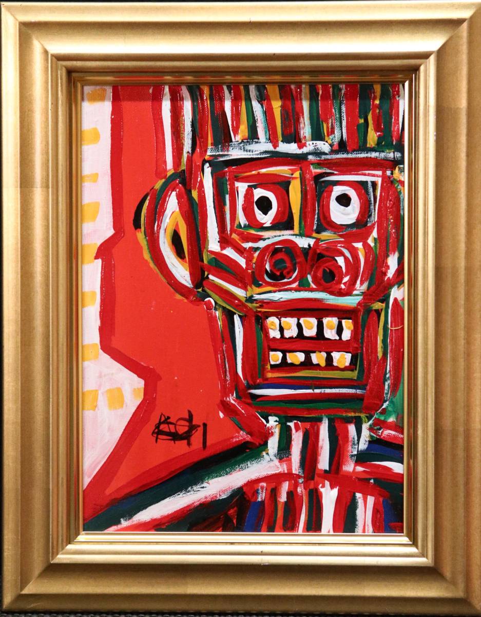 【まとめ売り8枚】模写 肉筆 サインあり ジャン・ミシェル・バスキア 油彩 まとめ売り8枚】模写 肉筆 サインあり ジャン・ミシェル・バスキア