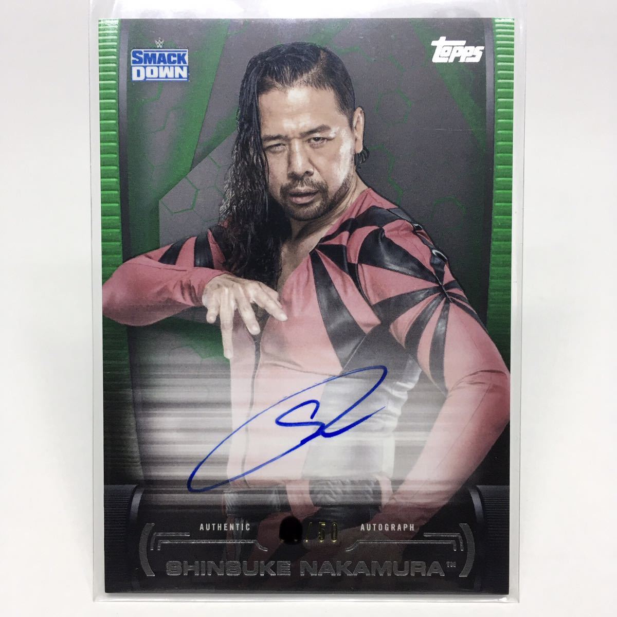 1円スタート☆限定50枚☆直筆サイン☆中邑真輔☆ 2021 Topps WWE