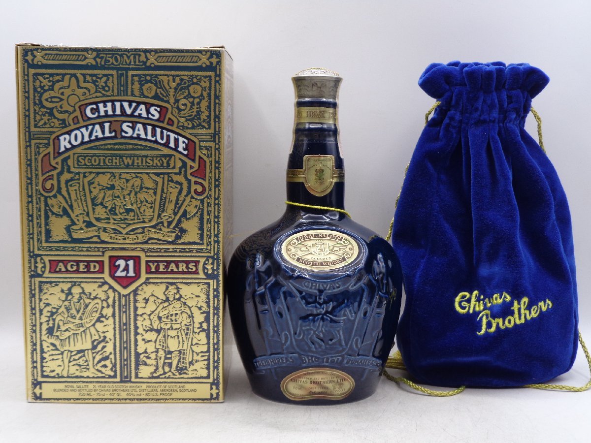ROYAL SALUTE 21年 ロイヤルサルート 21年 ウイスキー 陶器ボトル 青