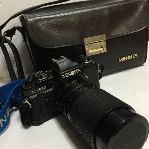 ジャンク 送料込】 MINOLTA X-500 一眼レフ フイルムカメラ＋レンズ