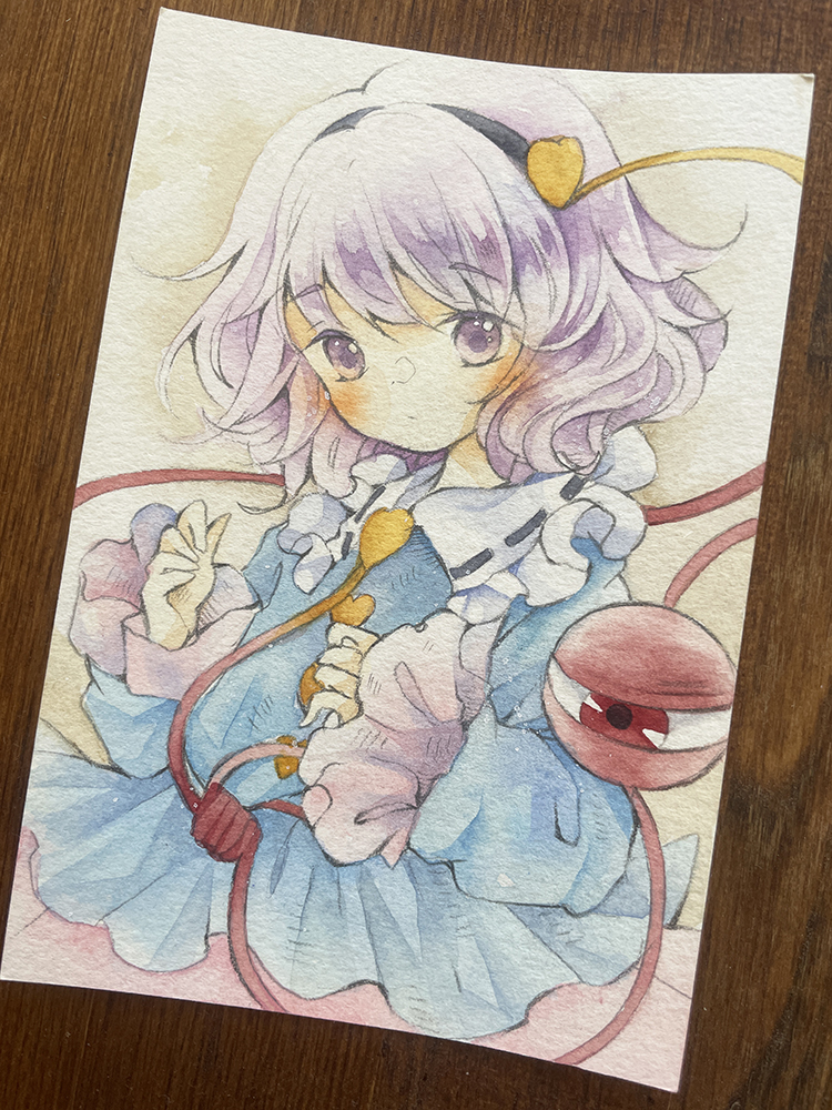 春新作の 東方project 古明地さとり こめいじさとり 同人手描きイラスト ハガキ ポストカード Tibetology Net