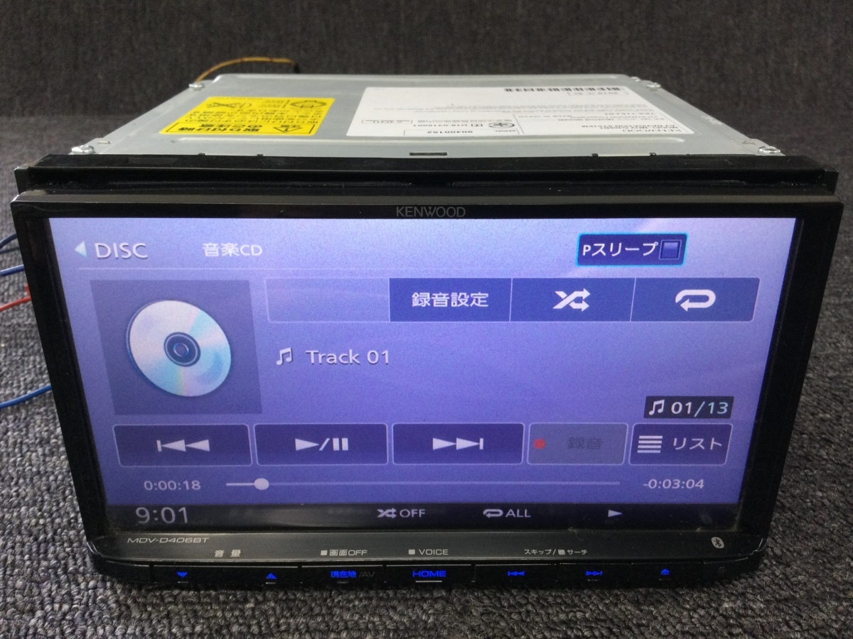 ケンウッド MDV-D406BT ナビ KENWOOD メモリー ワンセグ 地図データ 0