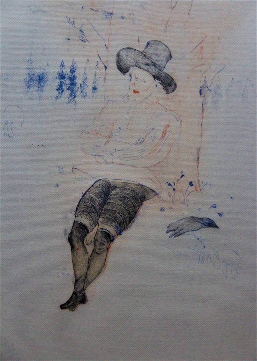 【真作】山本容子「流れよ.我が涙」1993年 銅版画 直筆サイン 版画 山本容子 『流れよ我が涙』銅版画 直筆サイン(銅版画、エッチング