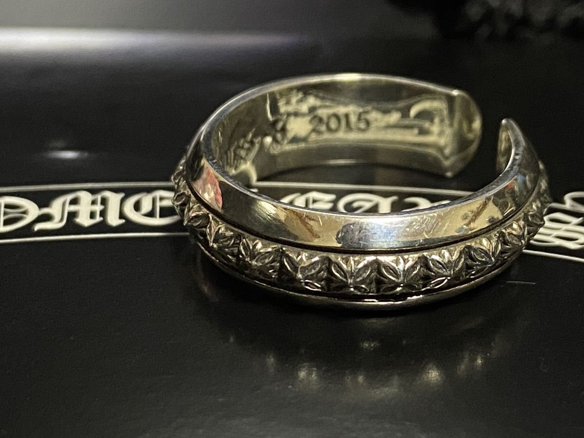 希少 CHROME HEARTS Open band ringオープンバンドCHプラス リング 指輪 サイズ 18号