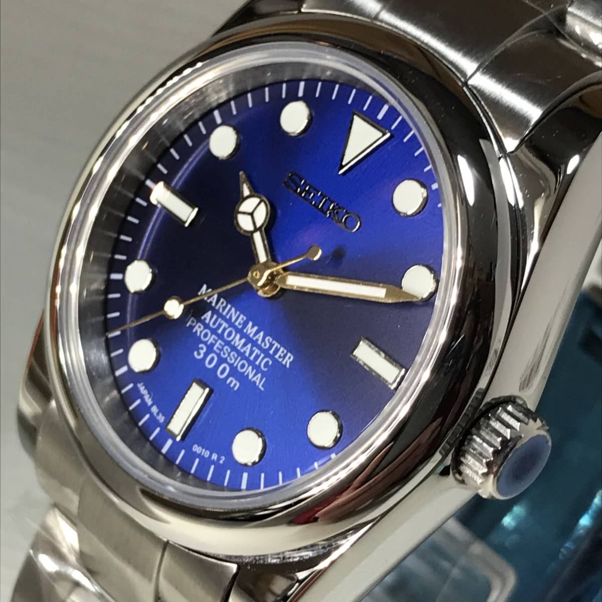 SEIKO MOD NH38 オイスターパーペチュアルタイプ 裏スケ ポリッシ