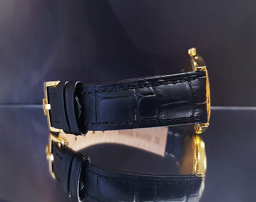 OMEGA】オメガデビル18K-GP☆希少!黒文字盤☆メンズ腕時計【新品仕上げ