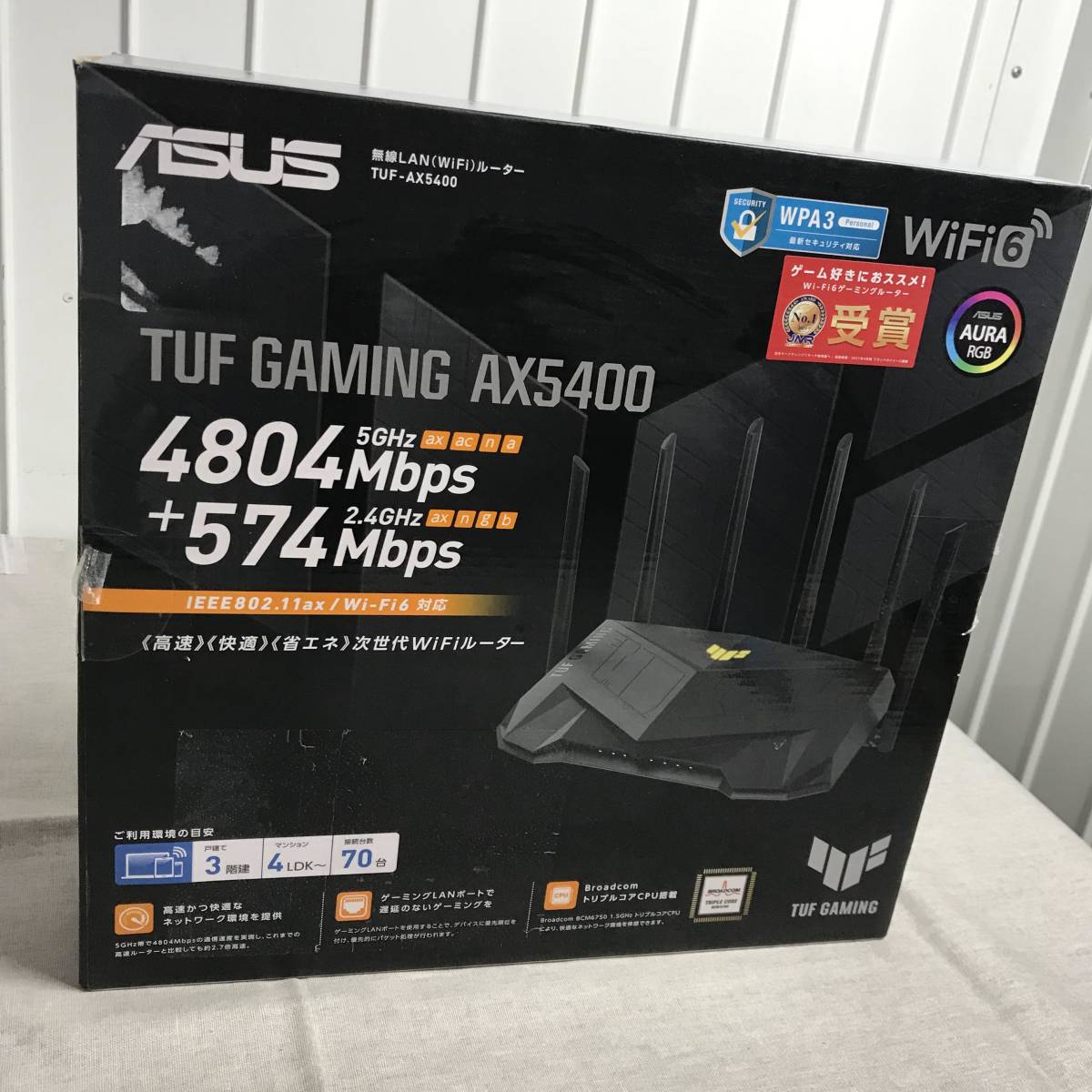 Asus Wifi 無線 ルーター Wifi6 4804 574mbps V6プラス対応デュアルバンドゲーミング Tuf Ax5400 A ルーター 売買されたオークション情報 Yahooの商品情報をアーカイブ公開 オークファン Aucfan Com