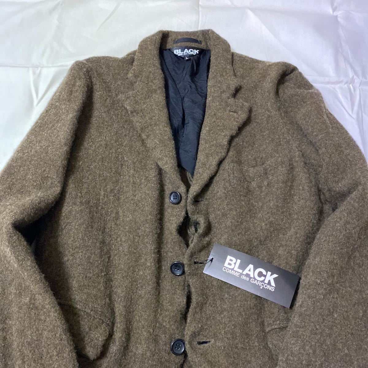ブラックコムデギャルソン縮絨ジャケット カーキユニセックスL 1994