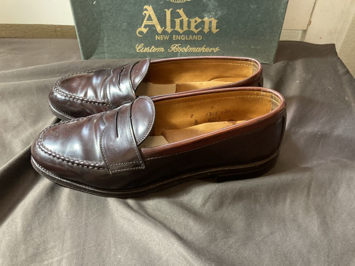 ALDEN オールデン バーガンディ コードバン コインローファー 8D Van 