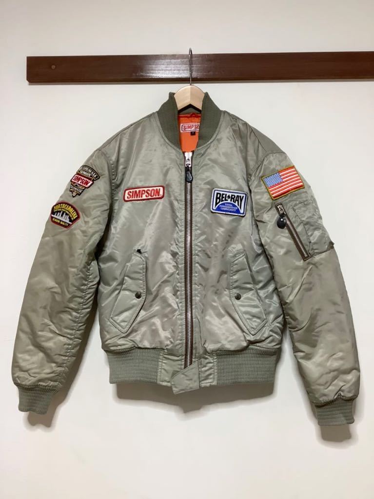 も891 SIMPSON シンプソン フライトジャケット MA-1 Mサイズ グレー