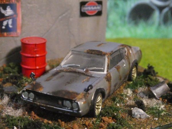 1/64 NISSAN スカイライン 2000GT-R ケンメリ 情景・風景ジオラマ完成 