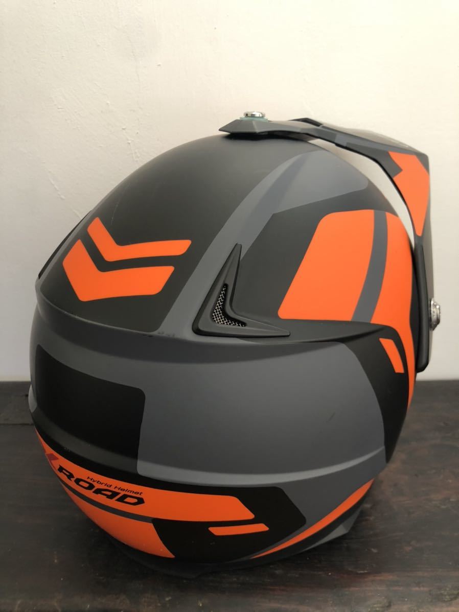 WINS X-ROAD Lサイズ マットブラック オレンジ オフロードヘルメット 