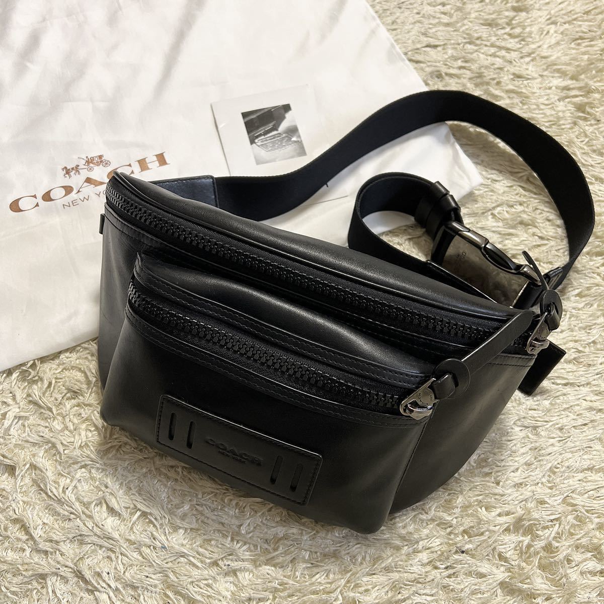 1円スタート☆ 【ほぼ未使用】COACH コーチ ボディバッグ ウエスト 