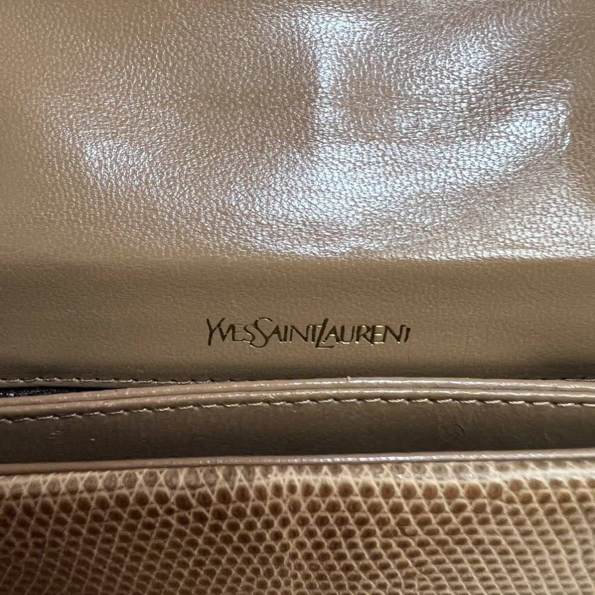 1円 極美品 本物 YVES SAINT LAURENT YSL イヴサンローラン ショルダー 