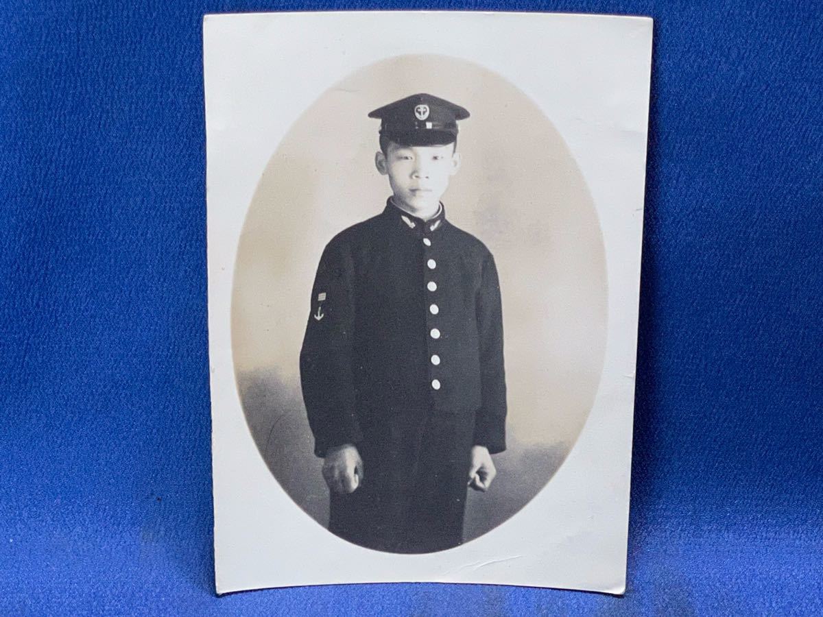 昭和弍拾年 予科練制服寫眞三枚『 三種予科練軍服姿/ 夏用開襟軍衣姿 