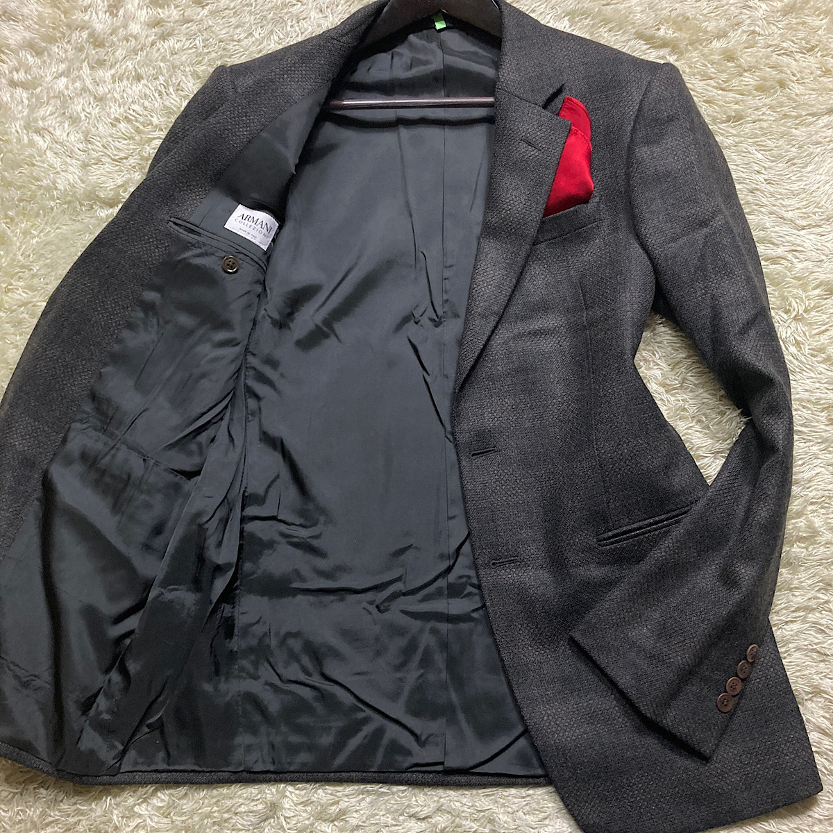 アルマーニ 美品 キルティング ムートン XL COLLEZIONI ARMANI