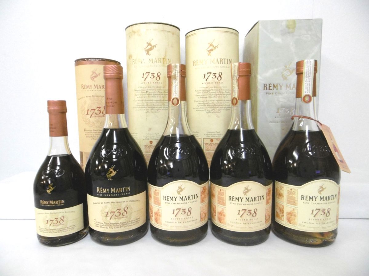 値下 古酒 未開栓 5本セット REMY MARTIN 1738 ACCORD ROYAL レミー