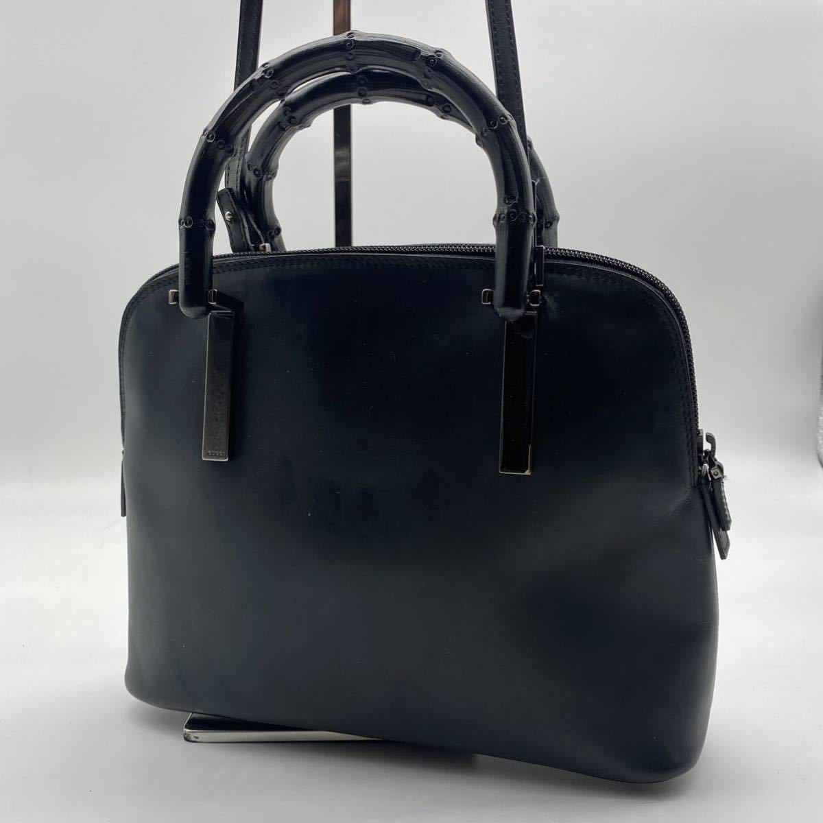 1円【極美品】GUCCI グッチ 2way ハンドバッグ ショルダーバッグ 