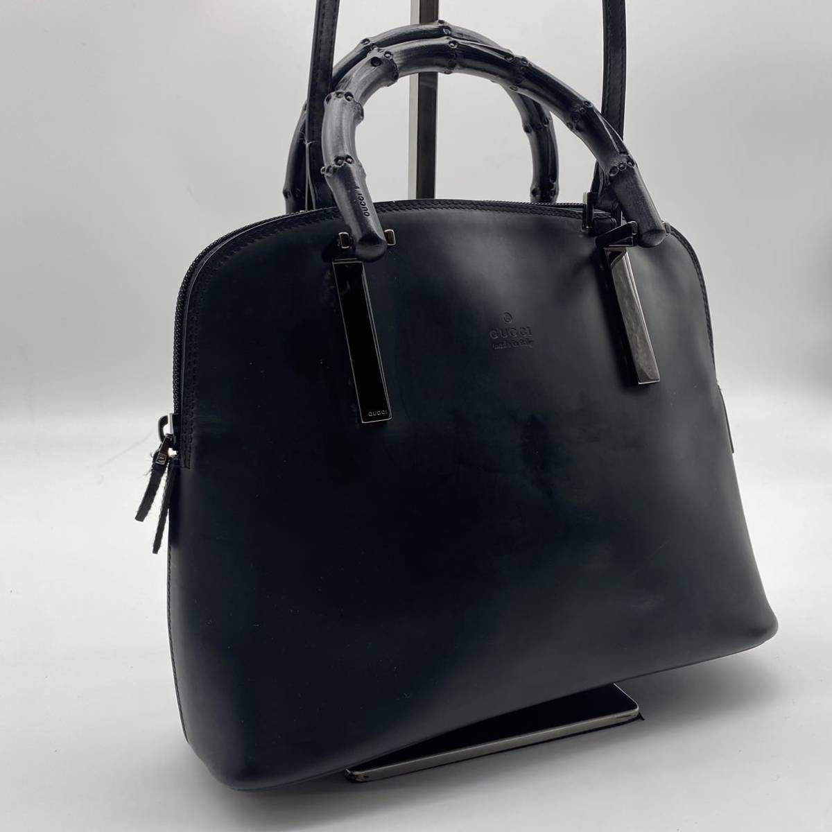 1円【極美品】GUCCI グッチ 2way ハンドバッグ ショルダーバッグ 