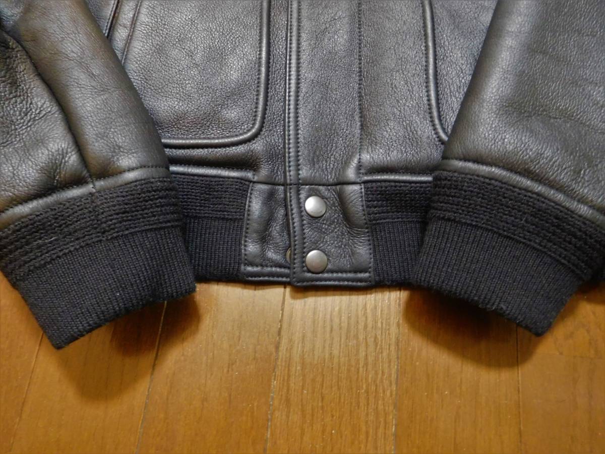 SAINT LAURENT サンローランパリ 羊革レザー 内ムートンファーボンバー