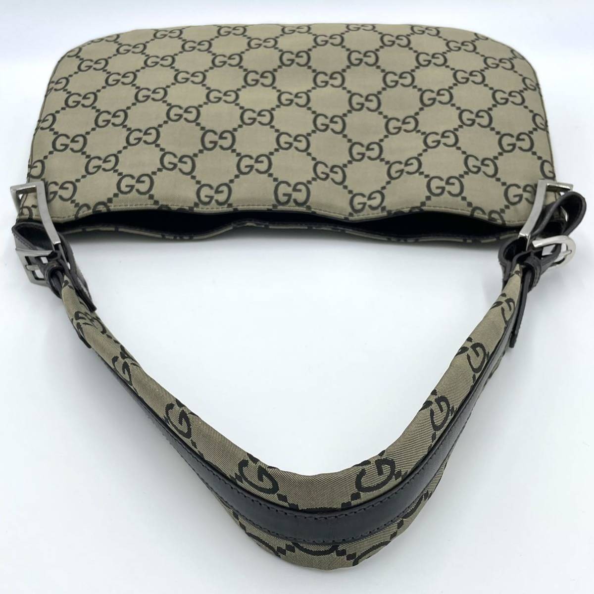 未使用級】 GUCCI グッチ GG 柄 ハンド ショルダー バッグ ナイロン 