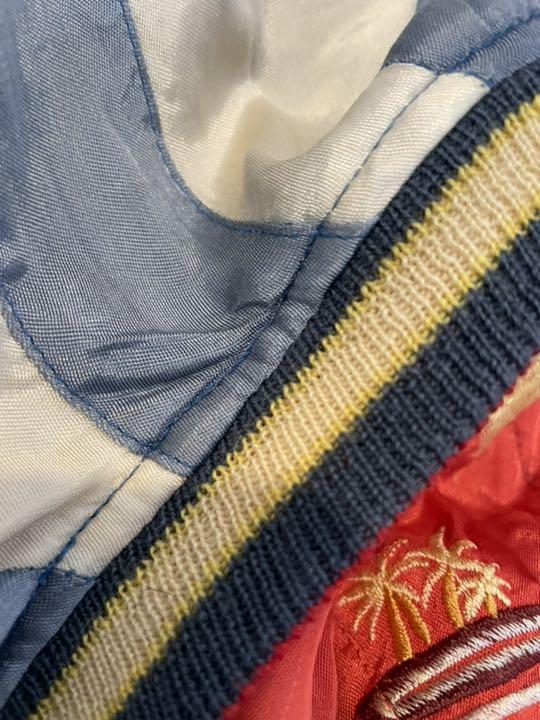 希少サイズ42シルバーストーン別珍スカジャンGUAM刺繍 ネイビー