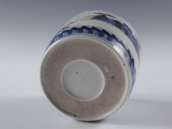 匠 古伊万里 金彩色絵 花草図 蕎麦猪口 無傷完品 江戸期 35kw253(