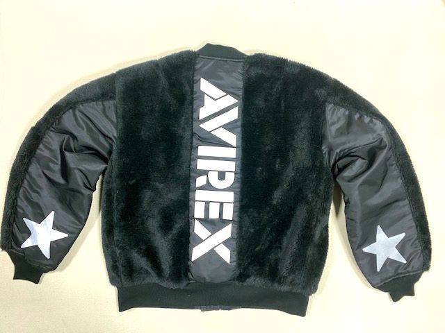 AVIREX/RETRO BOA MA-1 CUSTOMフライトジャケット　L黒 タグ付き・未使用☆AVIREX☆アヴィレックス レトロボア RETRO BOA MA-1